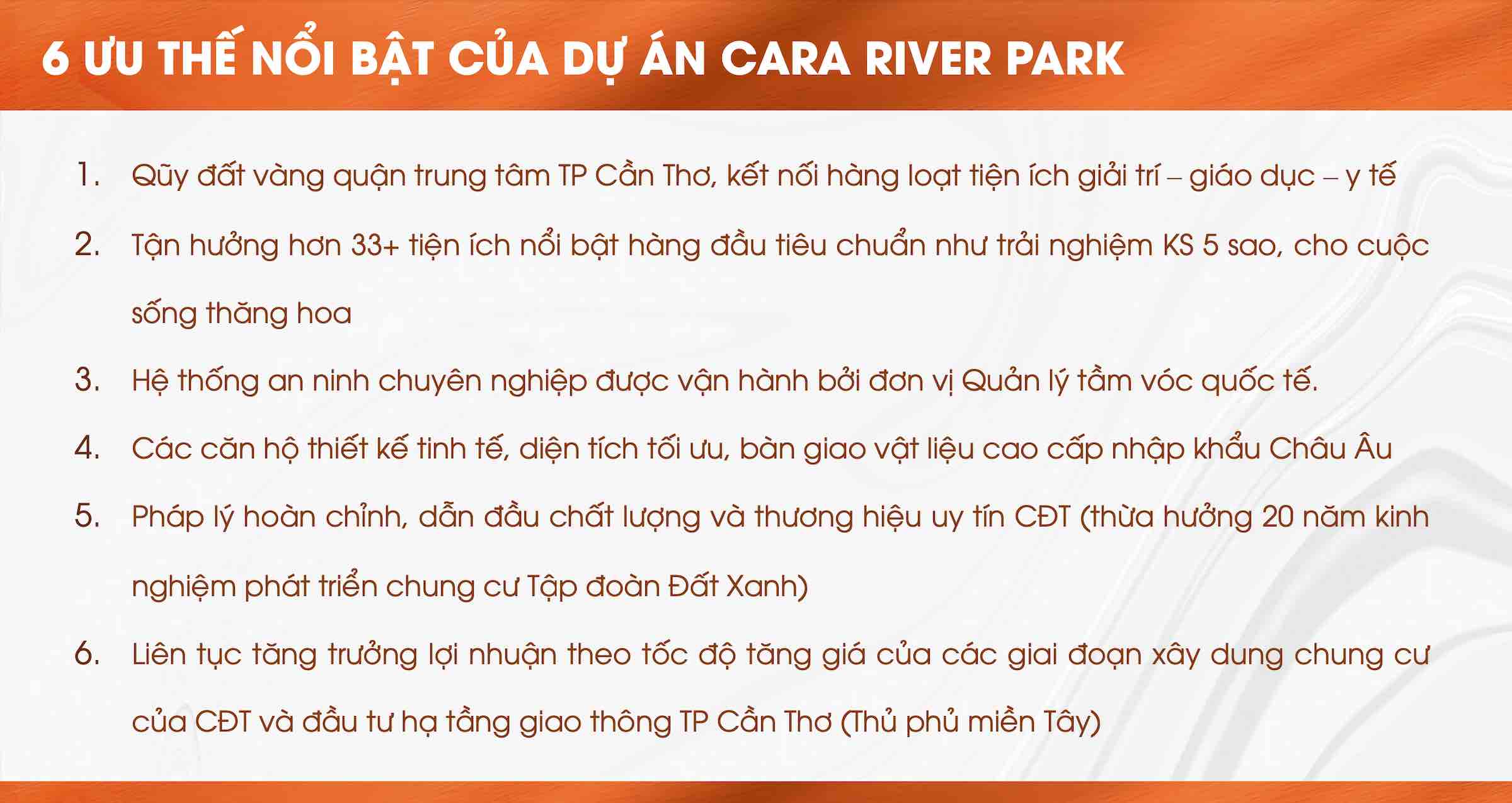 6 điểm nổi bật dự án Cara River Park